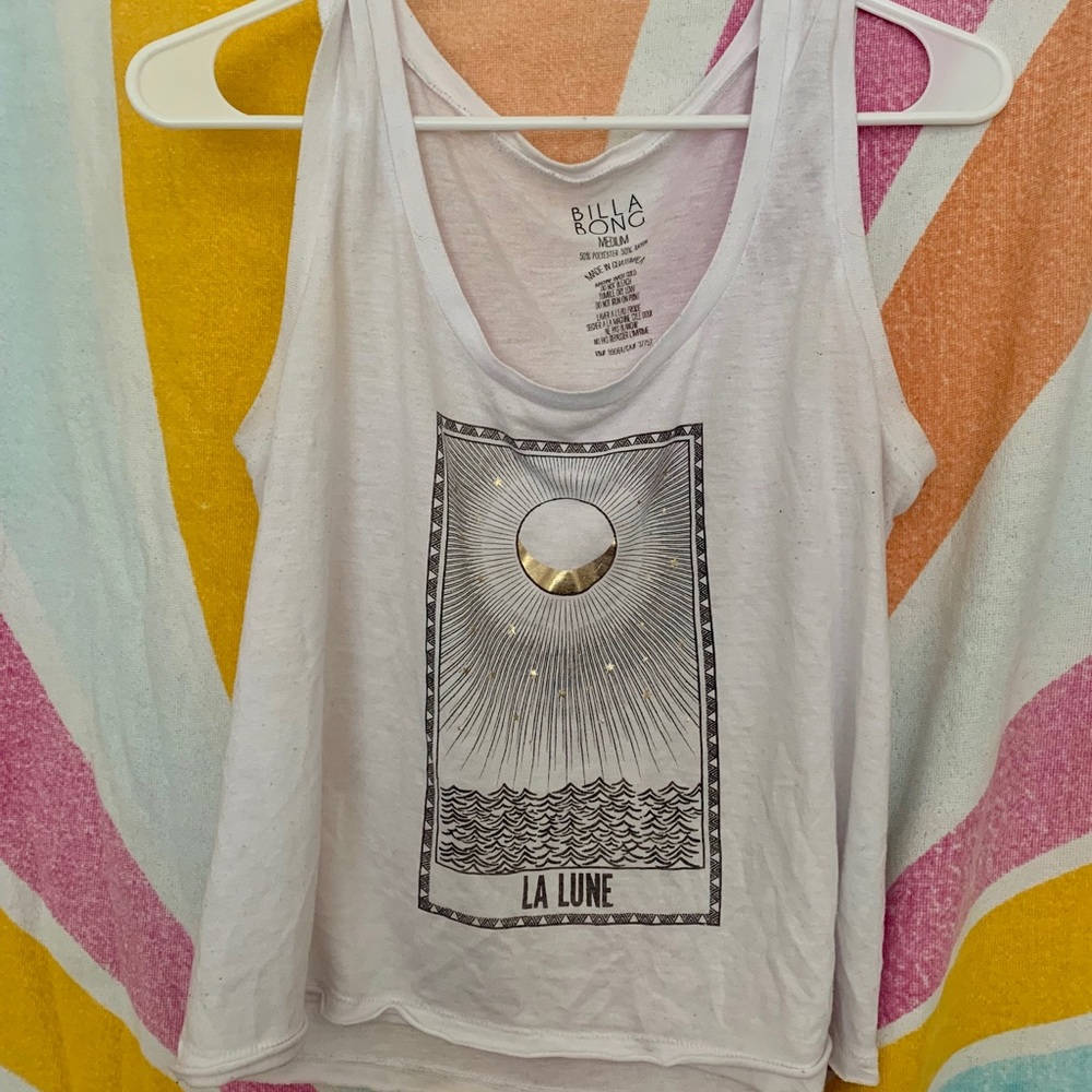 LA LUNE Cropped Graphic Tank
